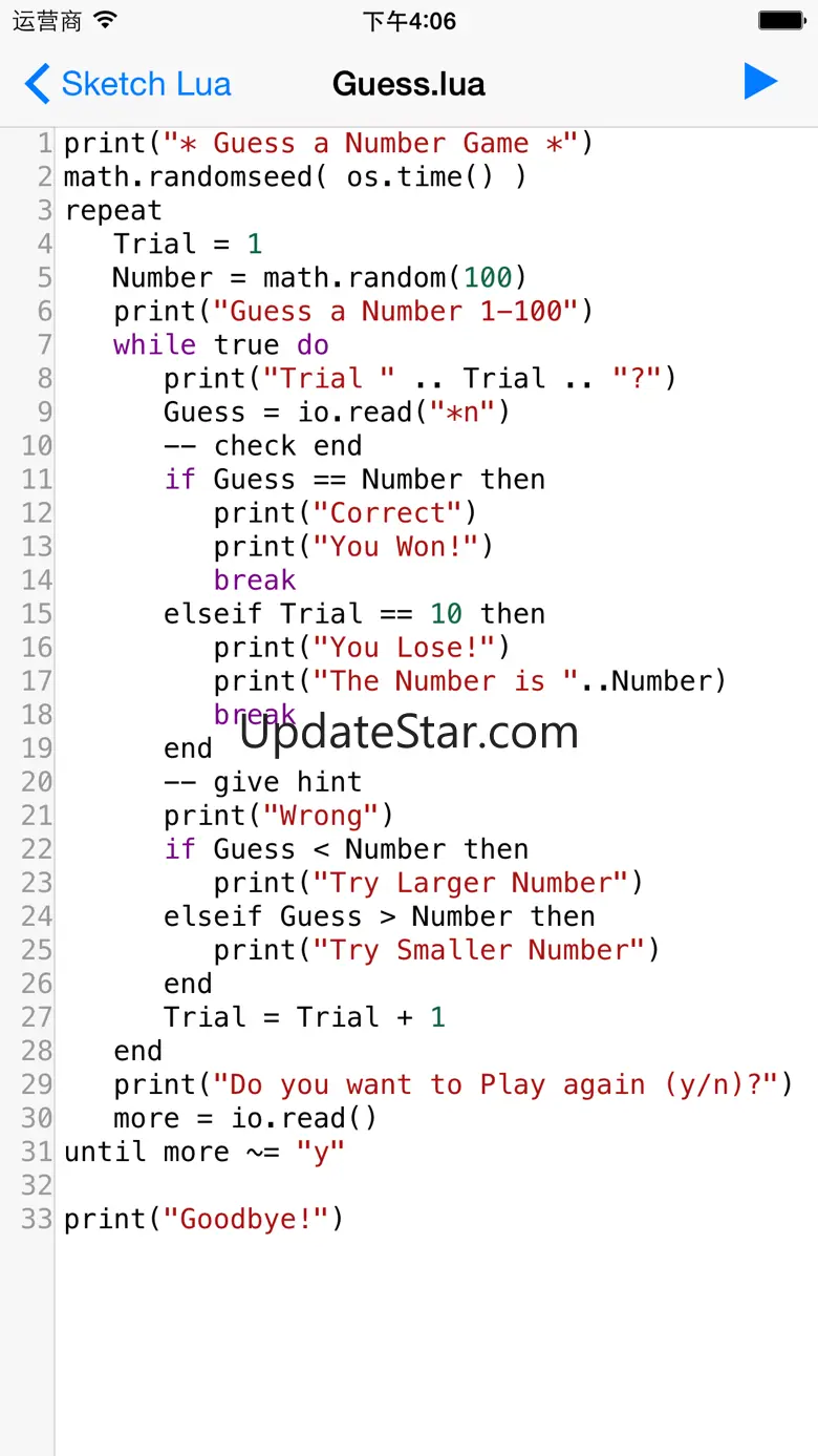 Sketch Lua 1.0