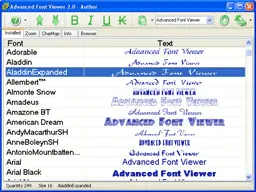 Advanced Font Viewer 5.15