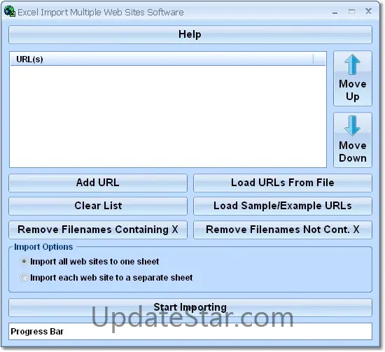 Excel Import Multiple Web Sites Software