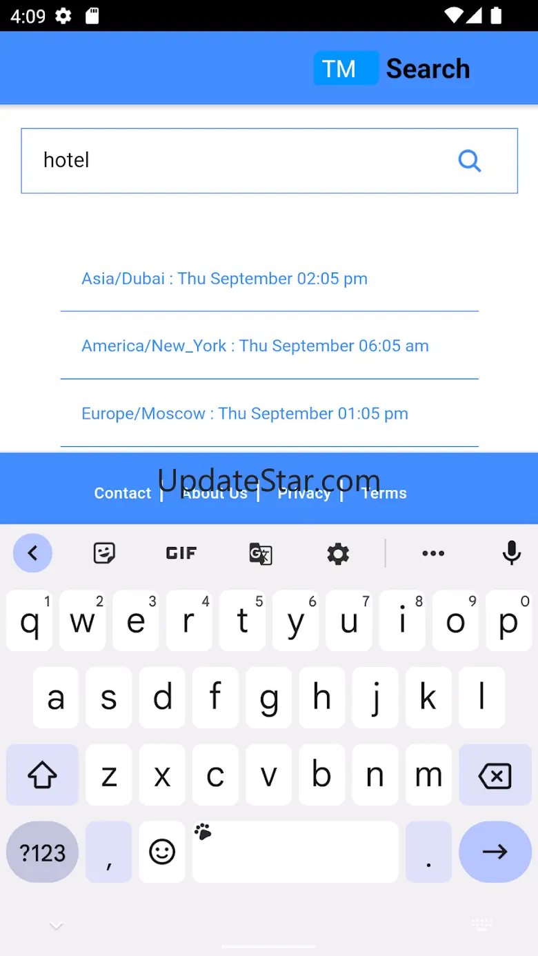 Timezone App 1.0