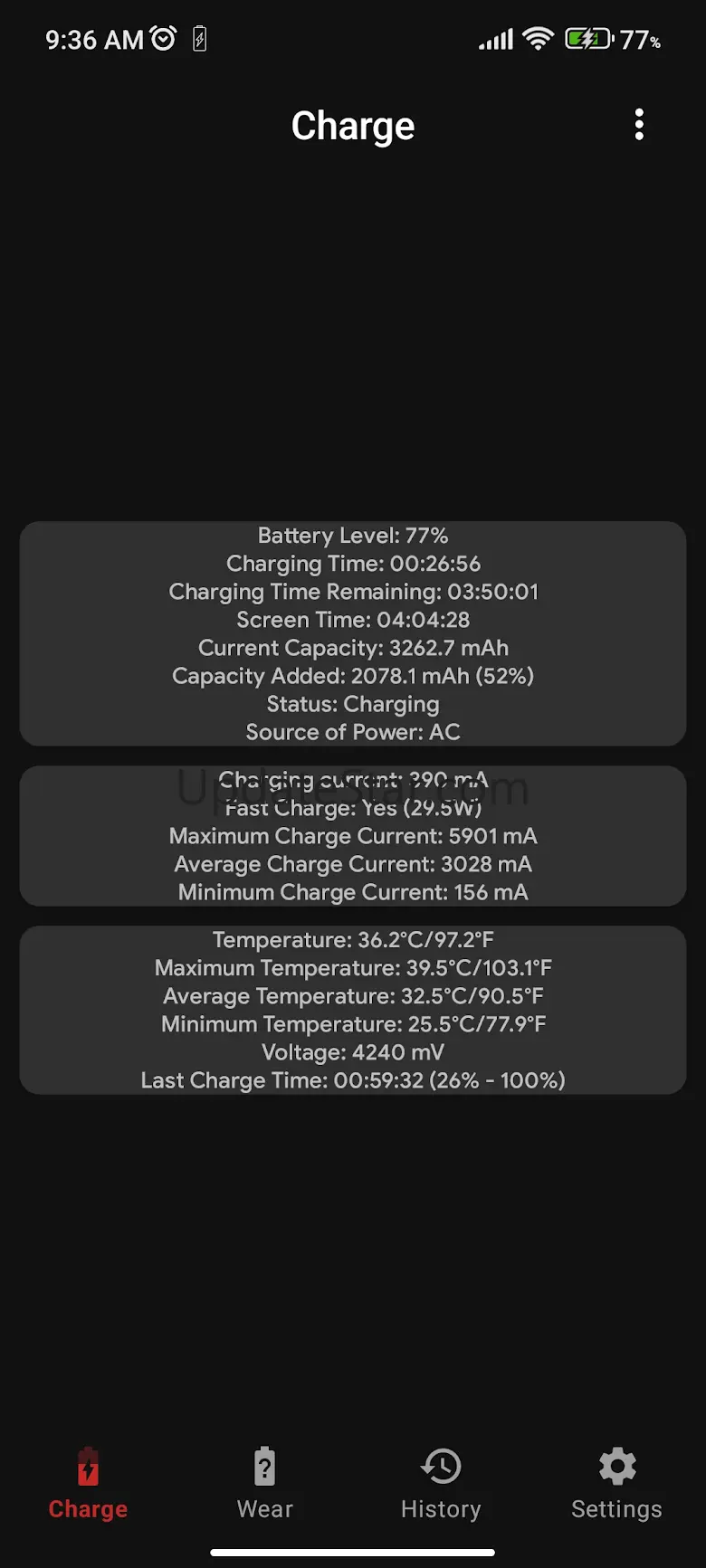 Capacity Info: Battery Health 9.1.0.4