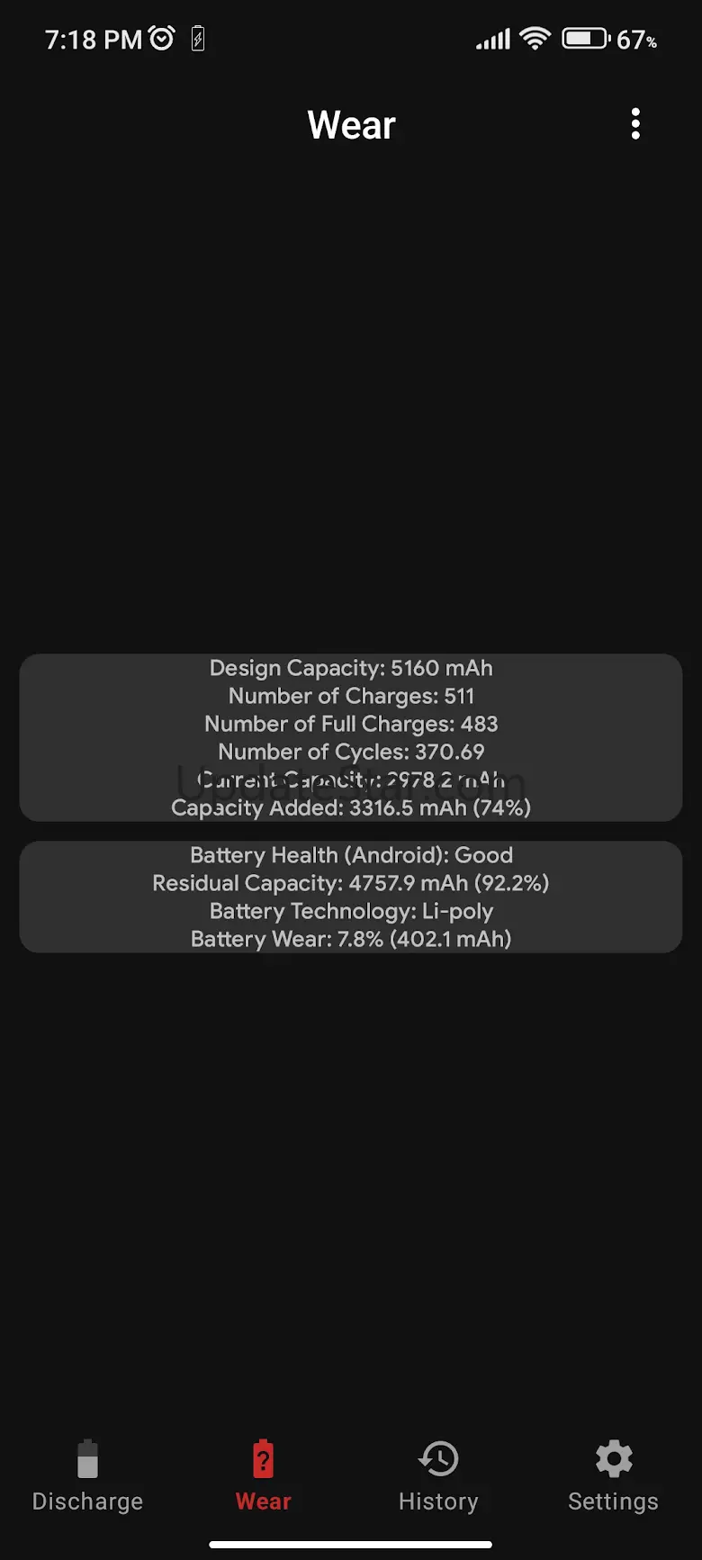Capacity Info: Battery Health 9.1.0.4