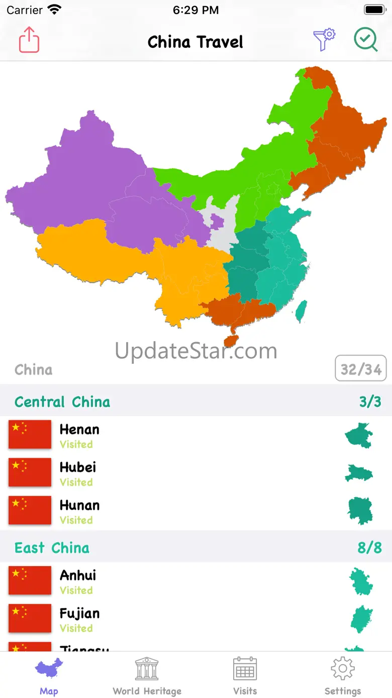 China Travel Map: I Have Been 1.6.0