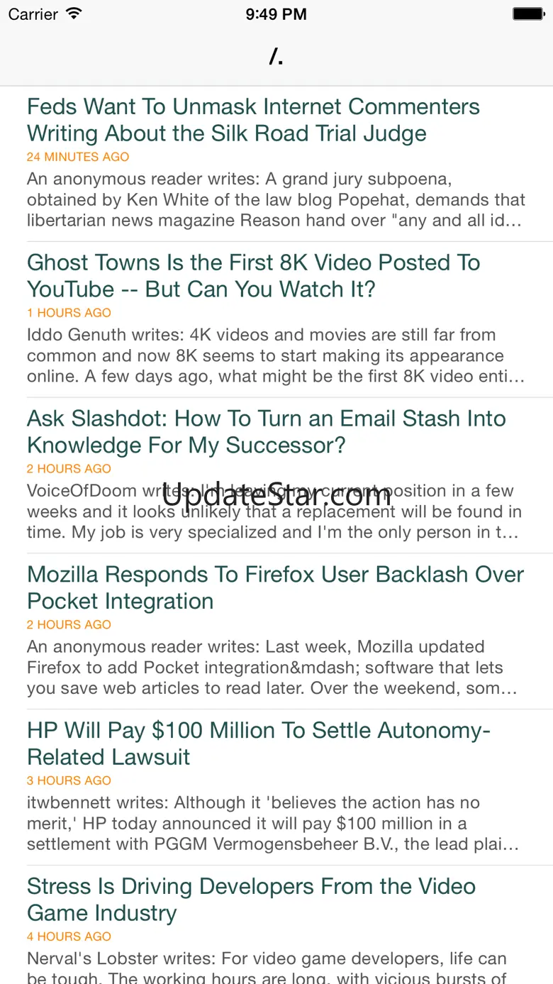 Slashdot reader 1.2