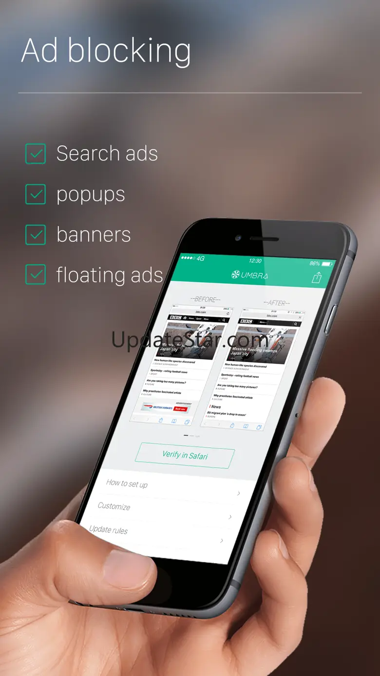 Umbra - Ad Blocker for Safari Browser, Best Free Content & Ads Block Extension 3.3