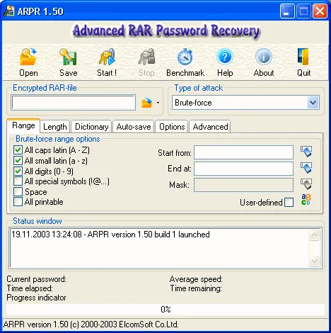 Advanced RAR Password Recovery 4.54