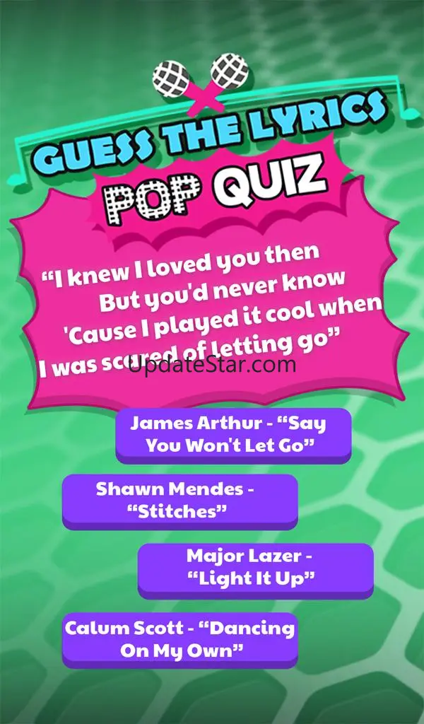 Guess The Lyrics POP Quiz 7.0