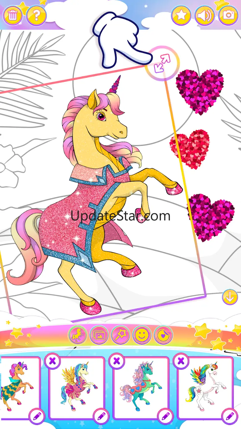 Unicorn Dress Up Coloring Book 1.3