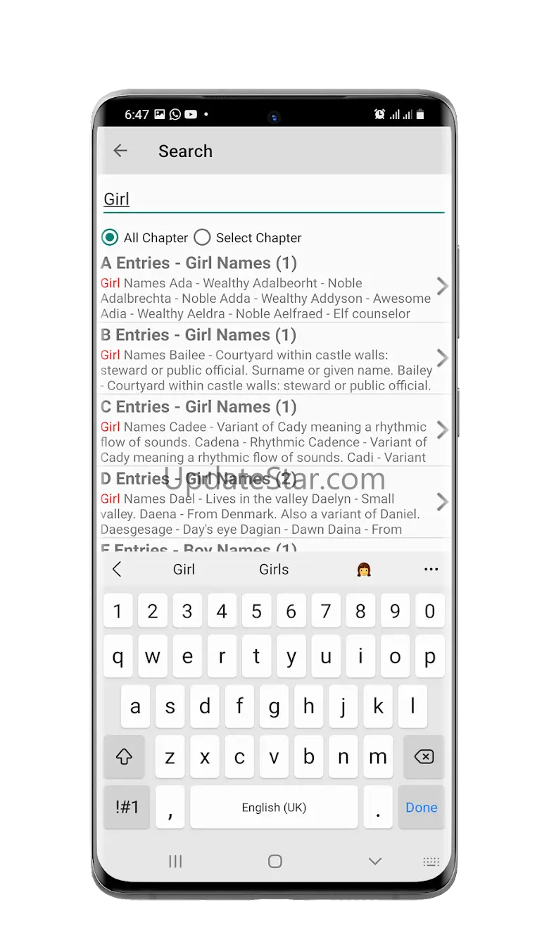 English Names and Meanings 1.26