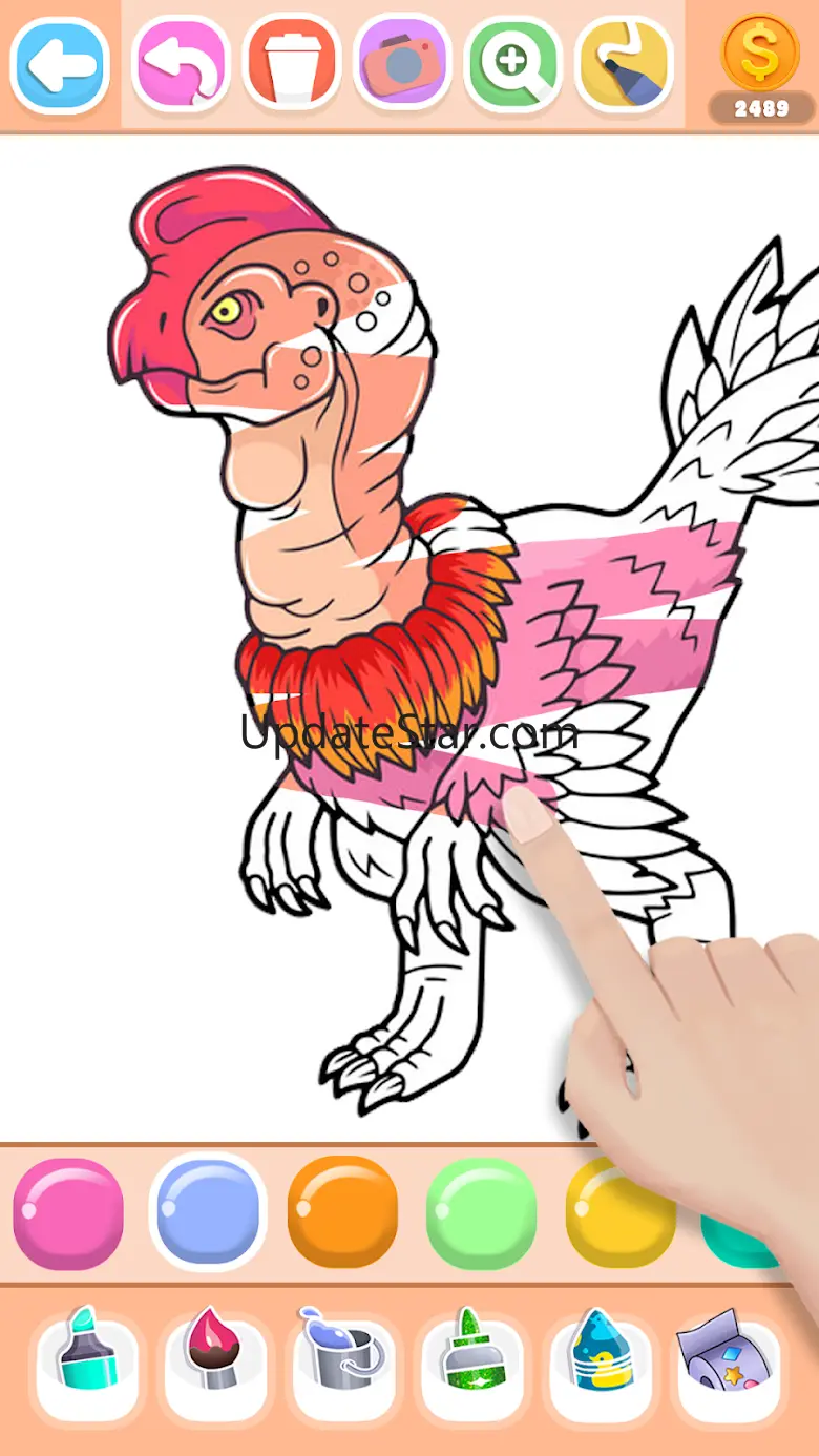 Dinosaur Coloring Book Glitter 11