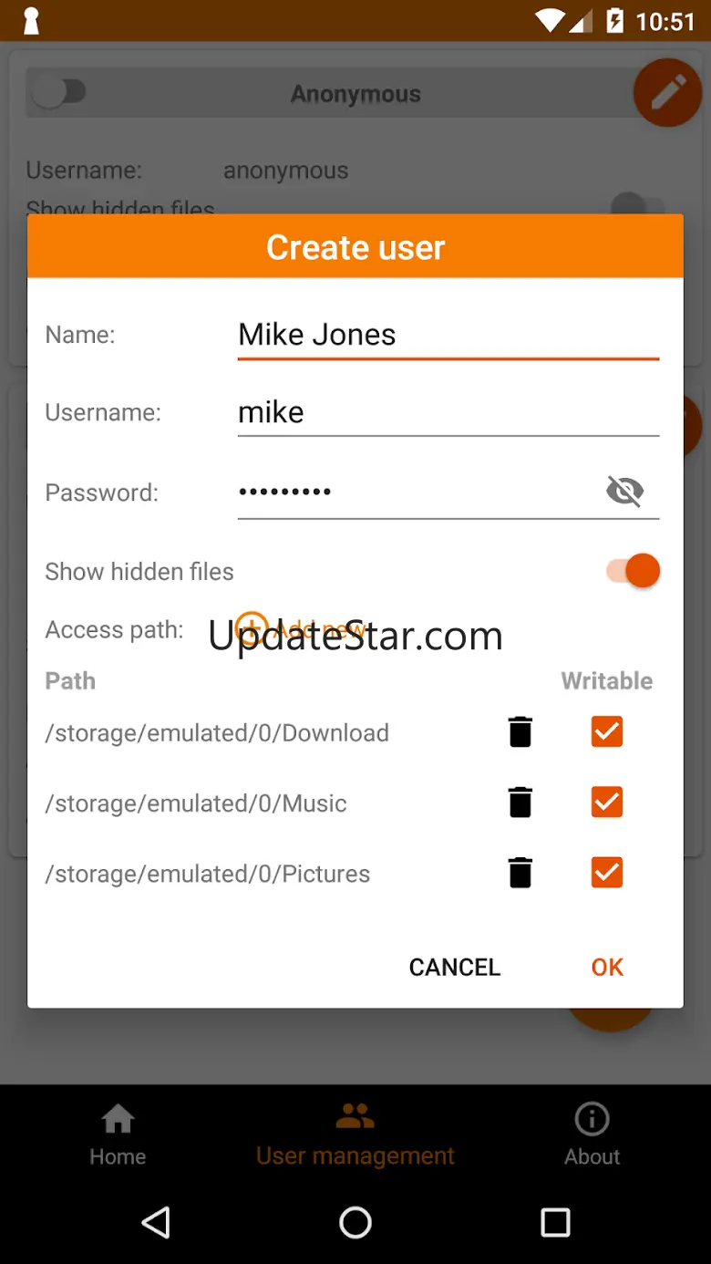 FTP Server - Multiple users 0.15.19