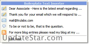Boilerplate Template Text Inserter