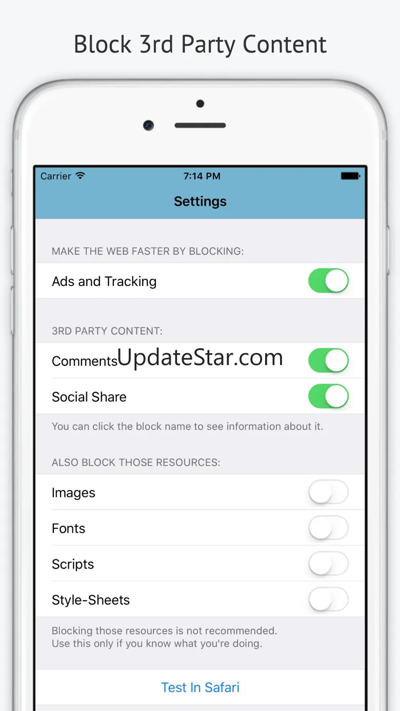 iBlockify - Block Ads, Social Content & Make The Web Faster 1.04