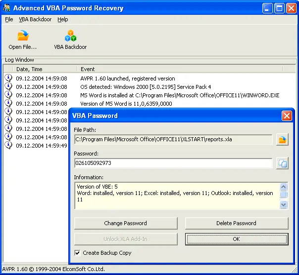 Advanced VBA Password Recovery 1.63