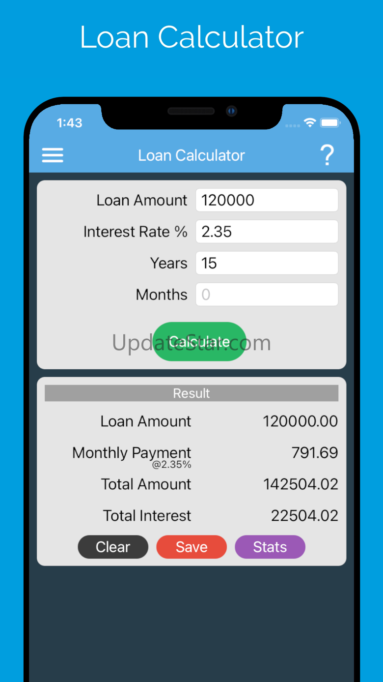 Loan EMI Credit Calculator 7.6
