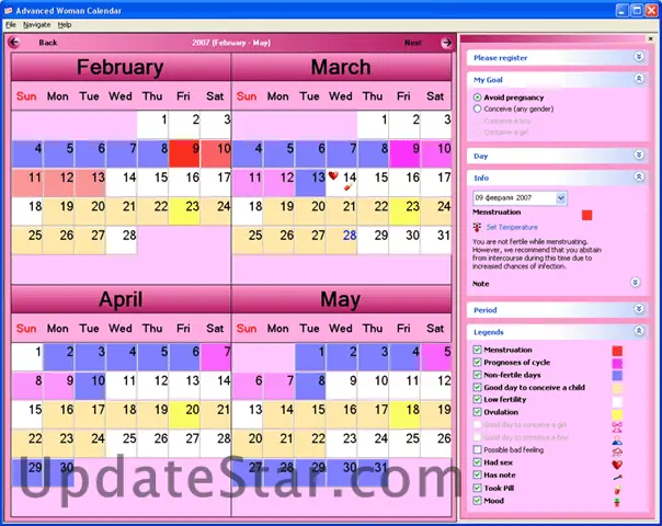 Advanced Woman Calendar 4.2