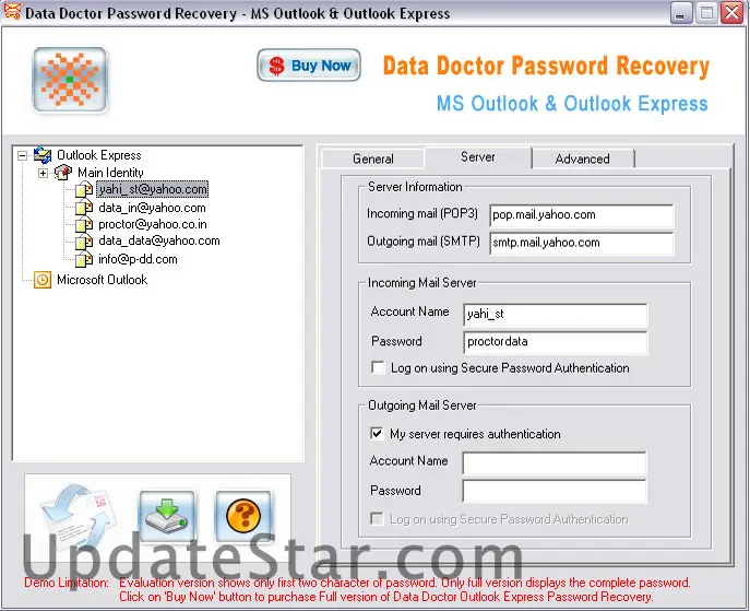 Outlook Express Password Recovery 3.0
