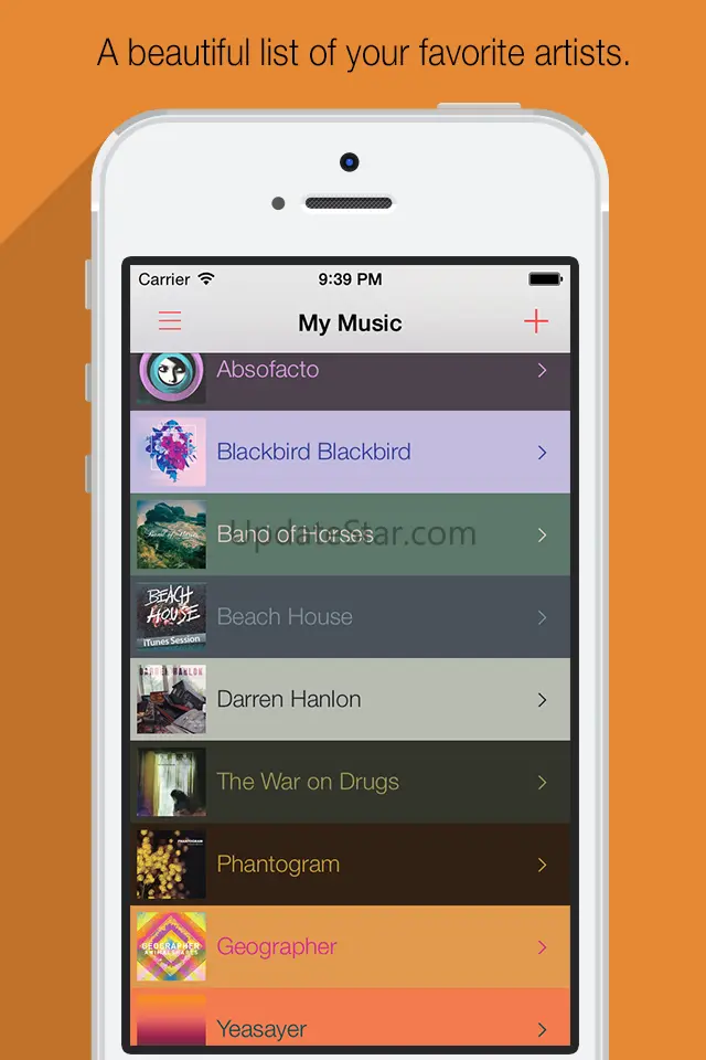 My Music - Your list of favorite artists, and bands. 1.0