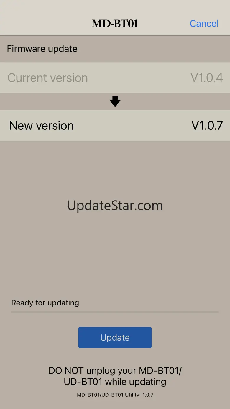 MD-BT01/UD-BT01 Utility - US 1.0.7