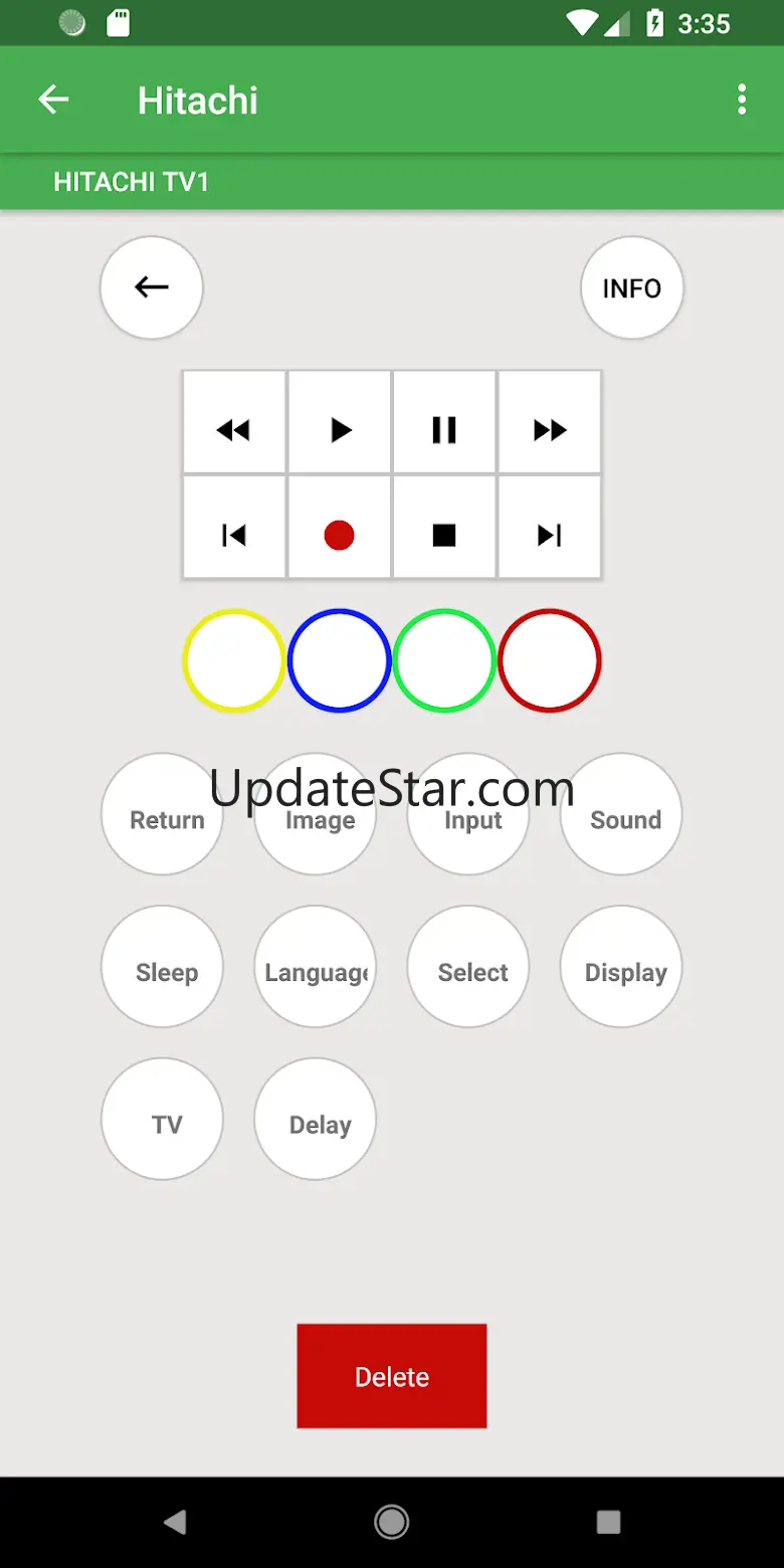 Hitachi Remote Control 4.3