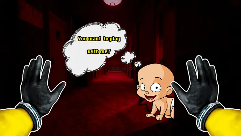 Scary Baby In Room Yellow 3D 1.0