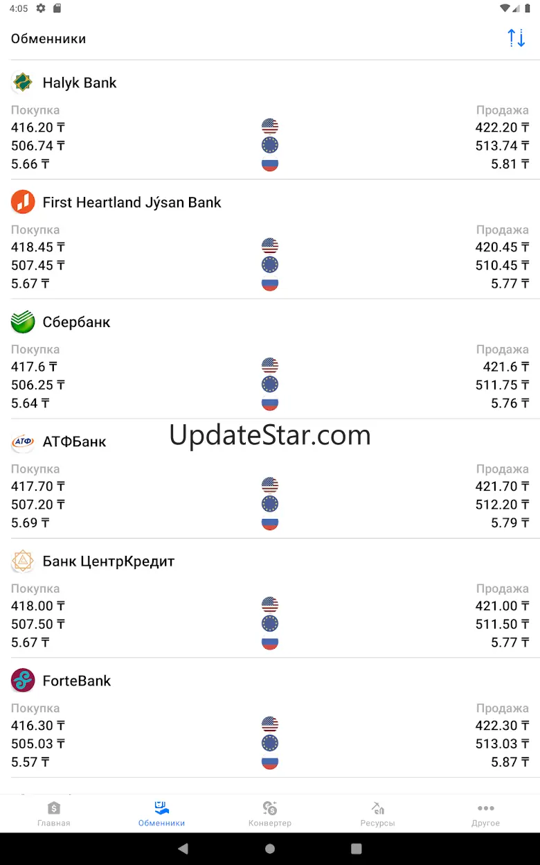 Exchange rates of Kazakhstan 2.2.3