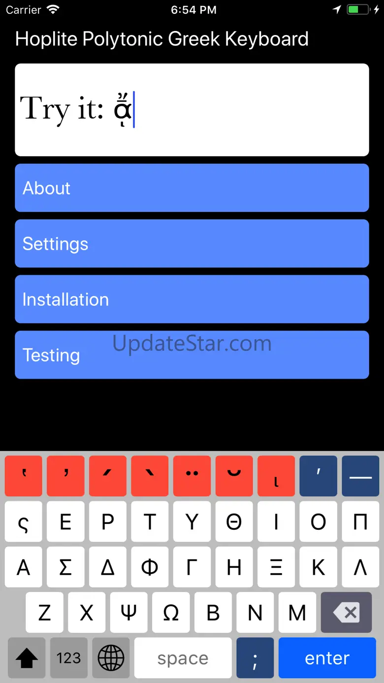 Hoplite Greek Keyboard 1.04