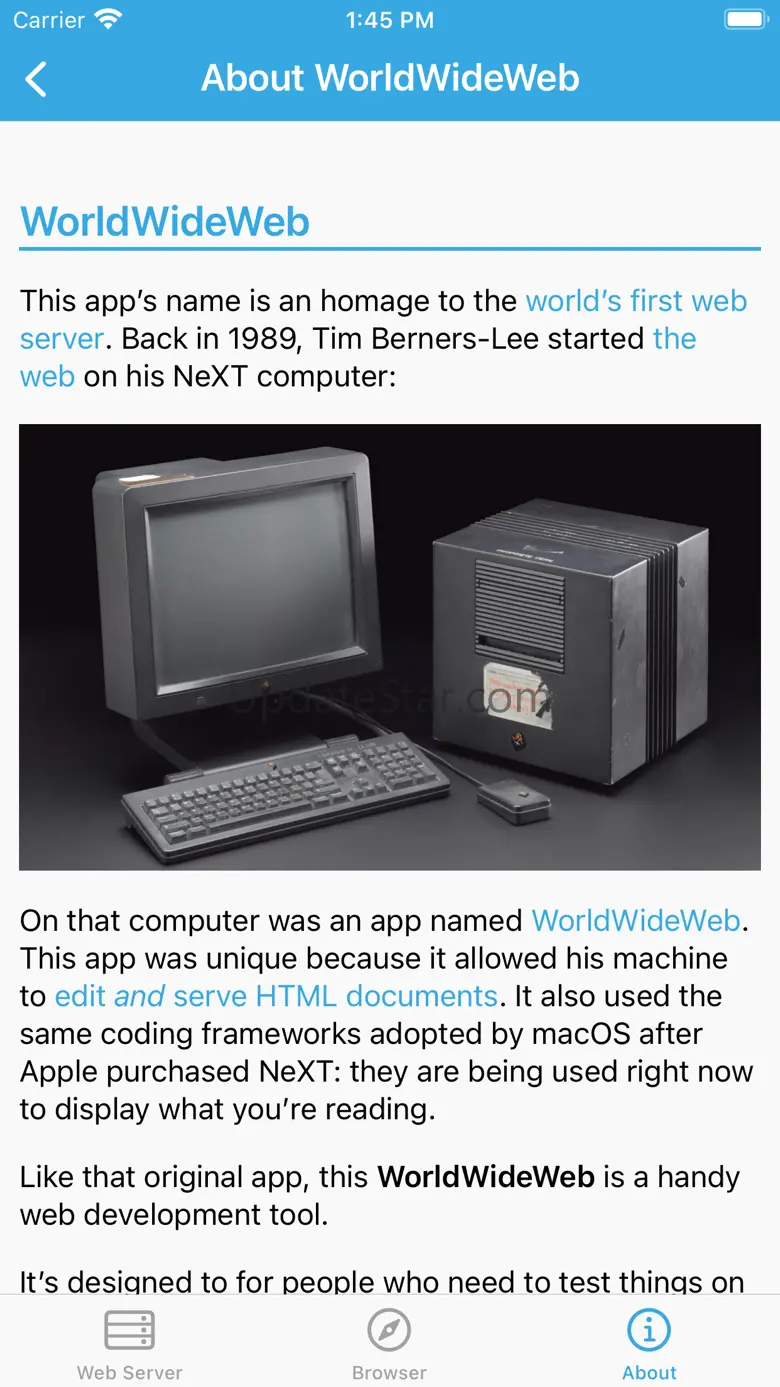 WorldWideWeb – Mobile 2.1.1