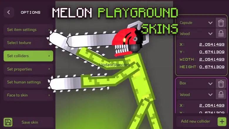 Skins Mod for Melon Playground 1.4