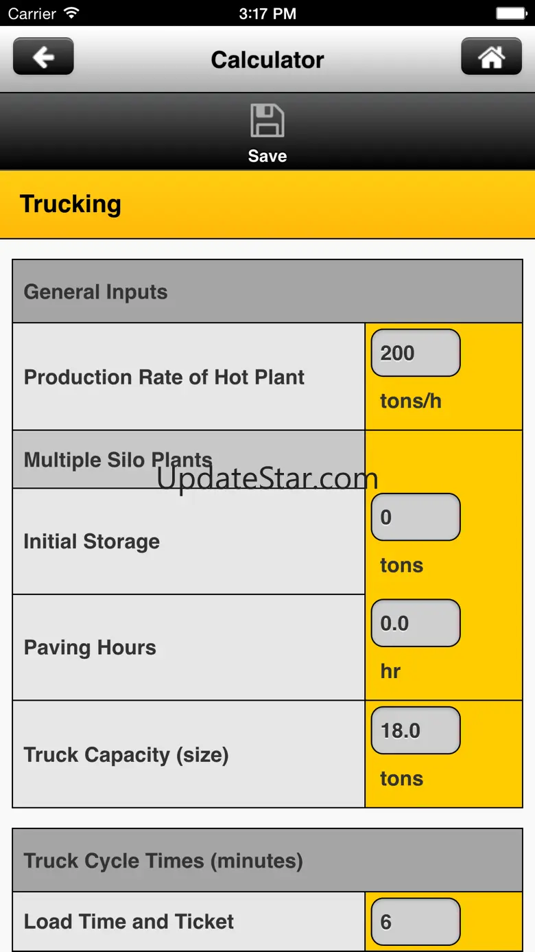 Caterpillar Paving Calculator 2.4.0