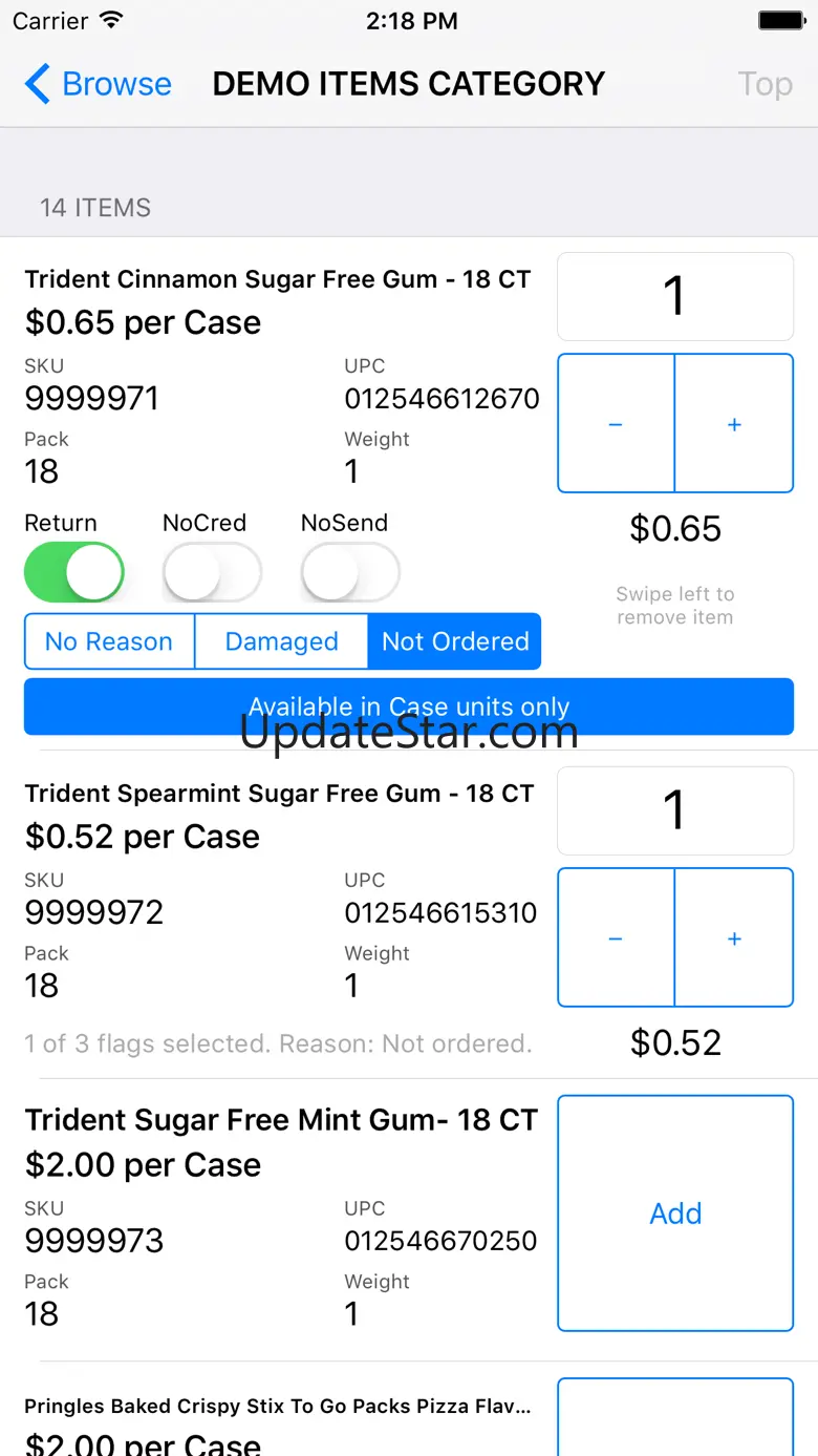 ZiiZii Order Entry 2.15.18