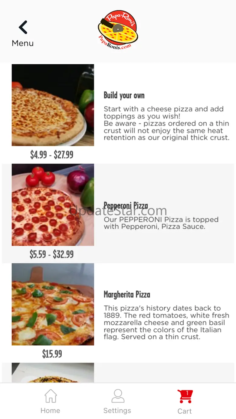 Papa Ronis Pizza and Ice Cream 4.5.0