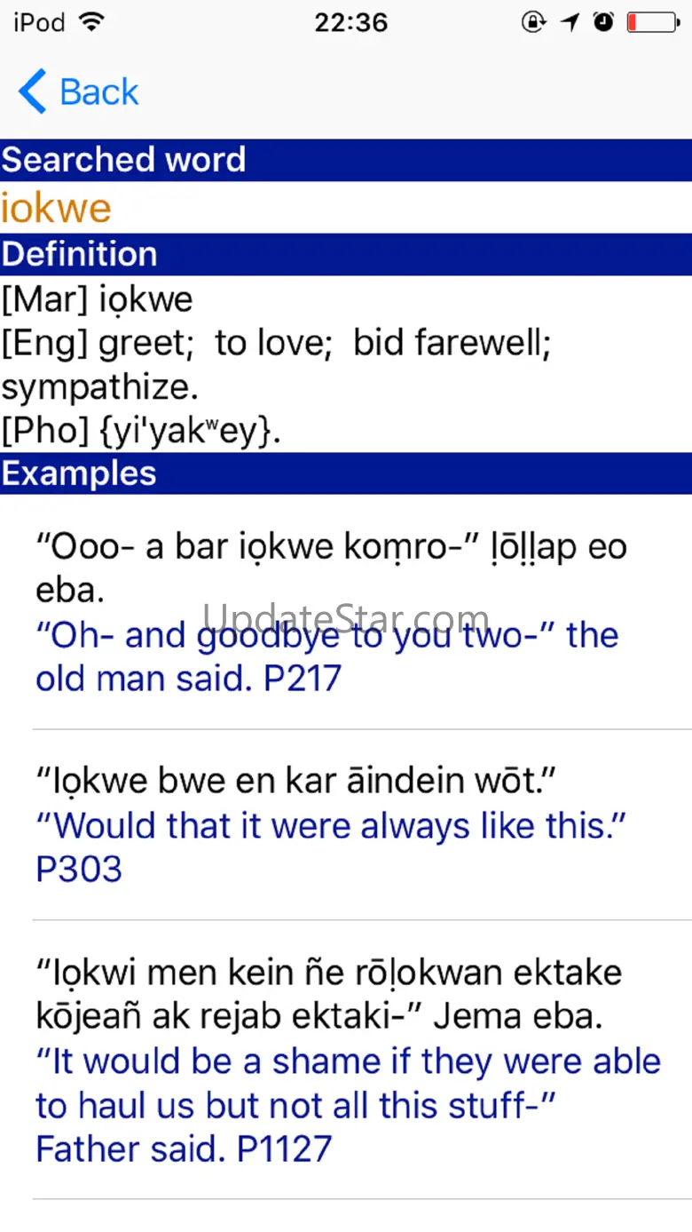 Marshallese Dictionary 1.1