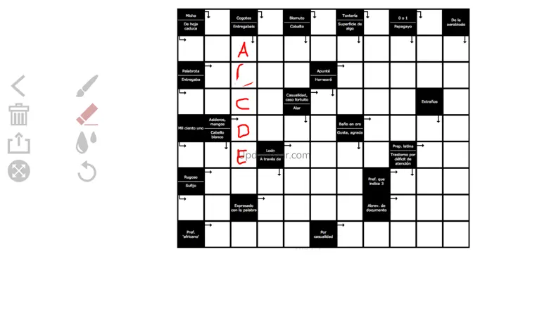 Crossword puzzles in Spanish 1.1