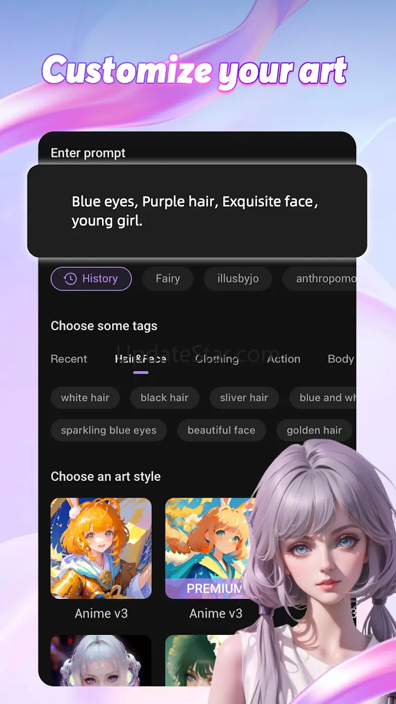 Anime AI Art Generator：AimeGen 2.6.97