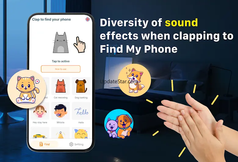 Find My Phone by Clap or Flash 68