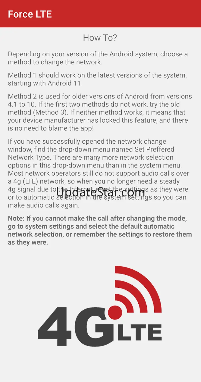 4G Switcher - Force LTE Only 1.8