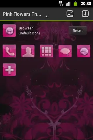 Pink Flowers Theme GO Launcher 3.4