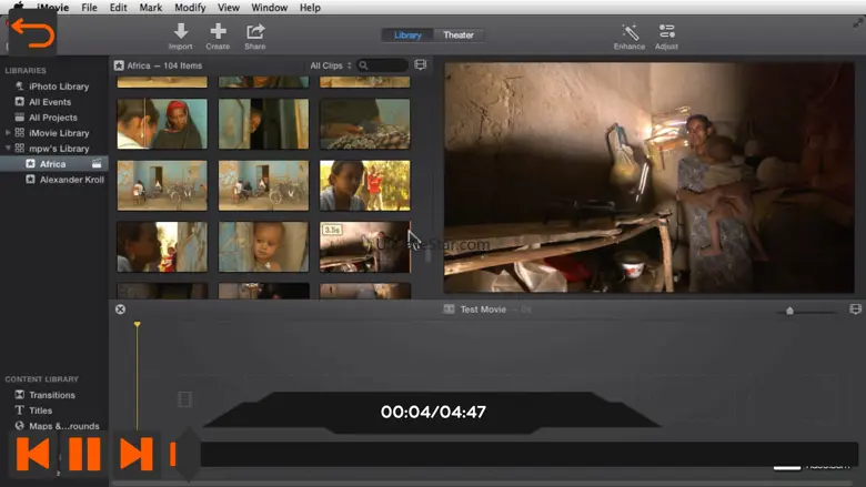 Course for Intro to iMovie 7.1