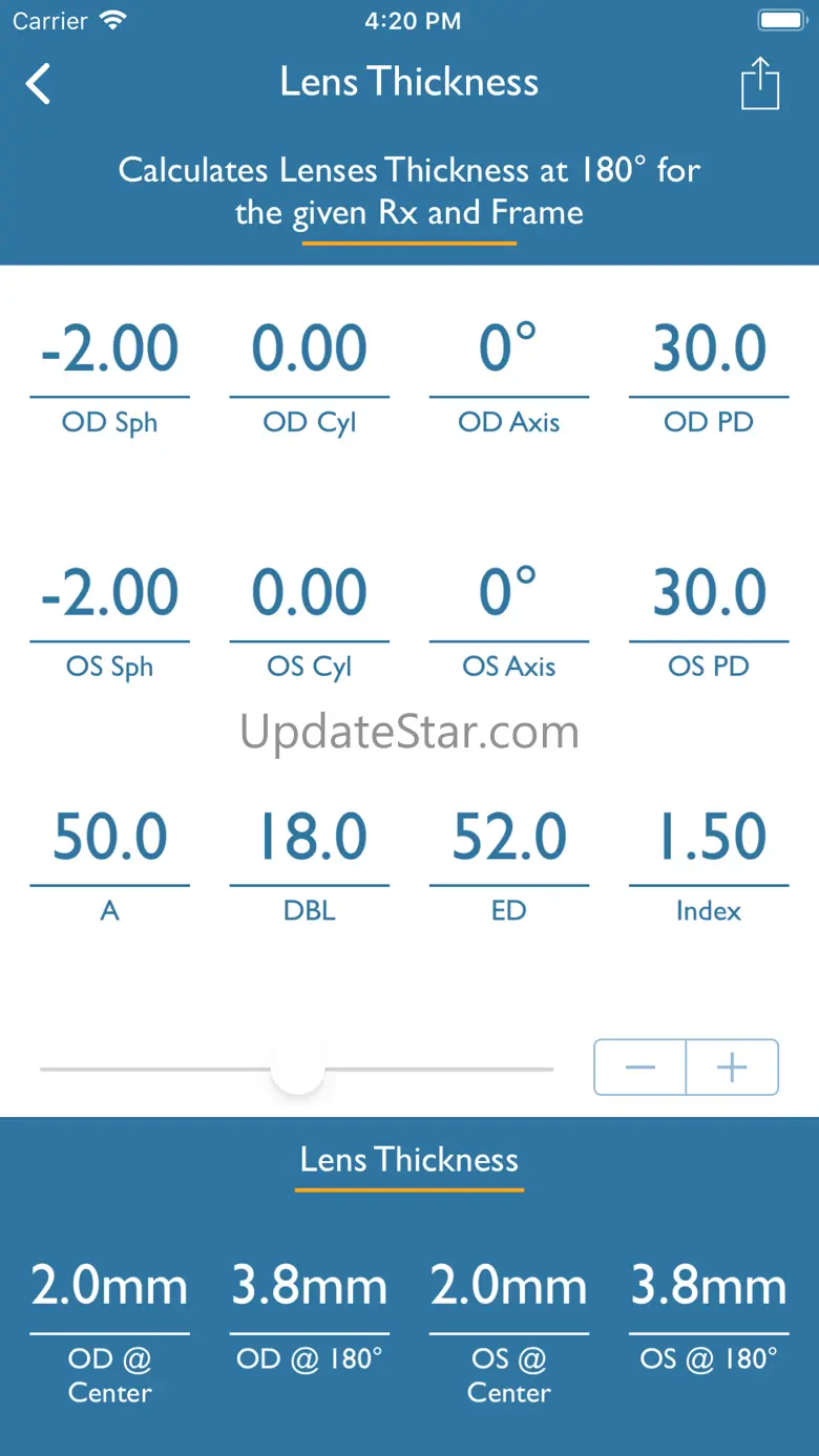 Optical Calculator for ECPs 1.7