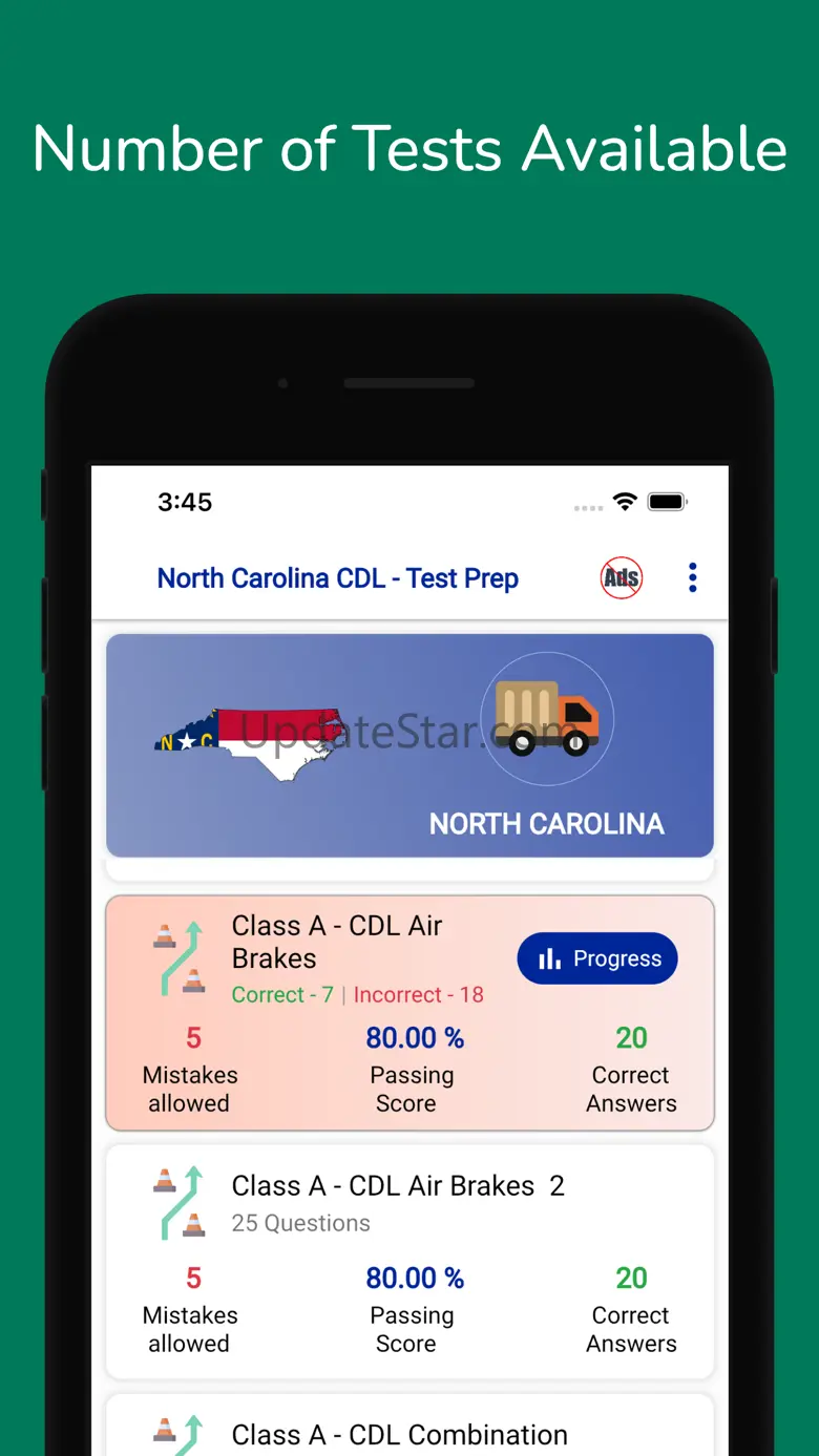 North Carolina CDL Permit Test 5.0