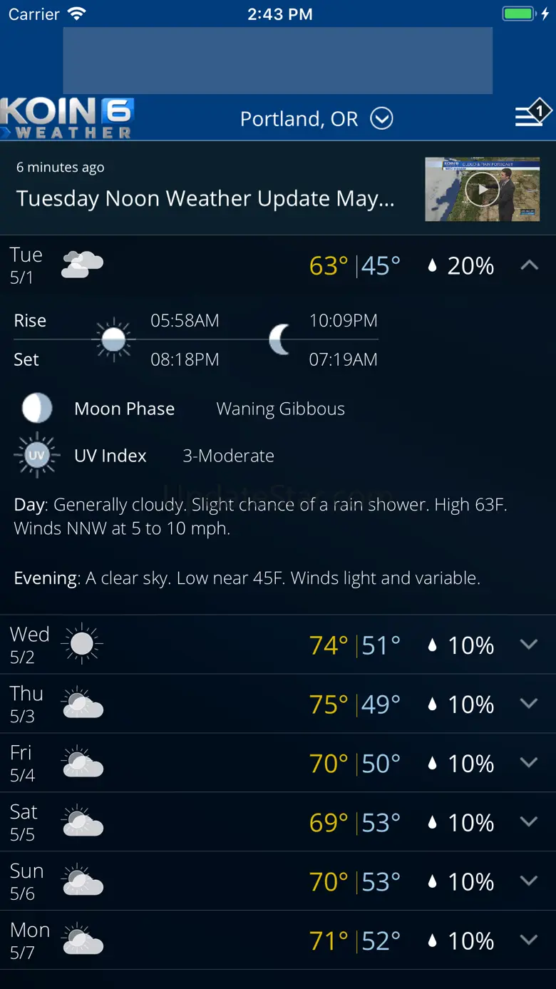 PDX Weather - KOIN Portland OR 5.15.406