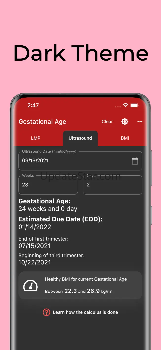 Gestational Age (baby's age) 1.2.101