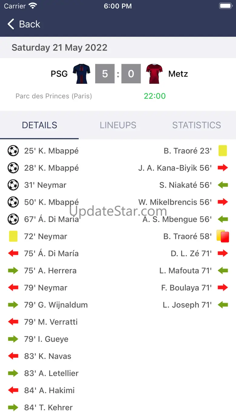 Live Scores of Football France 2.2.8