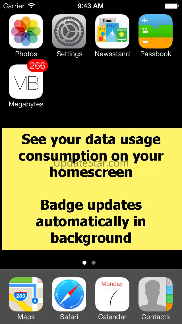Megabytes - Cellular (3G/4G/LTE/GPRS/EDGE) data usage on your Home Screen / Lock screen / Notification Center & widget 3.3