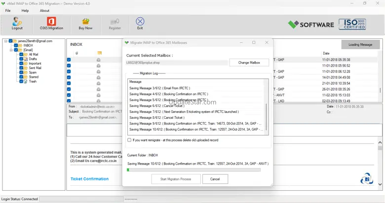vMail IMAP to O365 Migration Tool 4.0