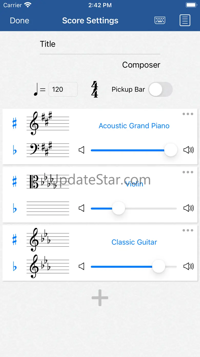 Notation Pad-Sheet Music Score 2.1.5