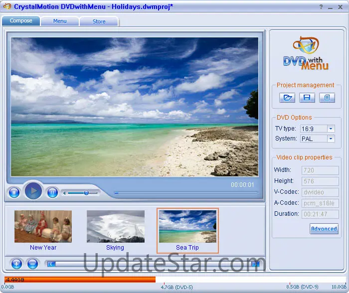 CrystalMotion DVDwithMenu