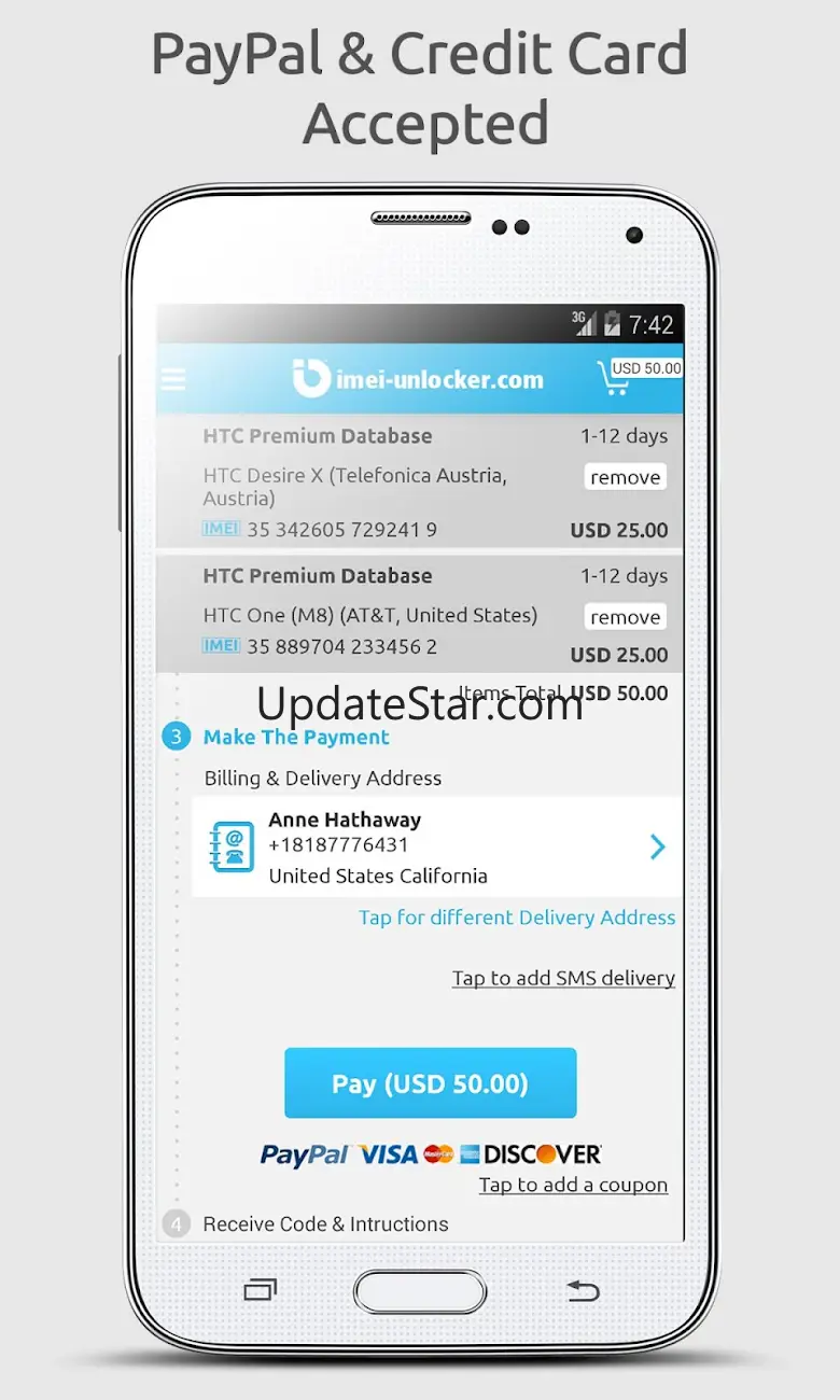 SIM Unlock for Samsung Galaxy 2.2.0