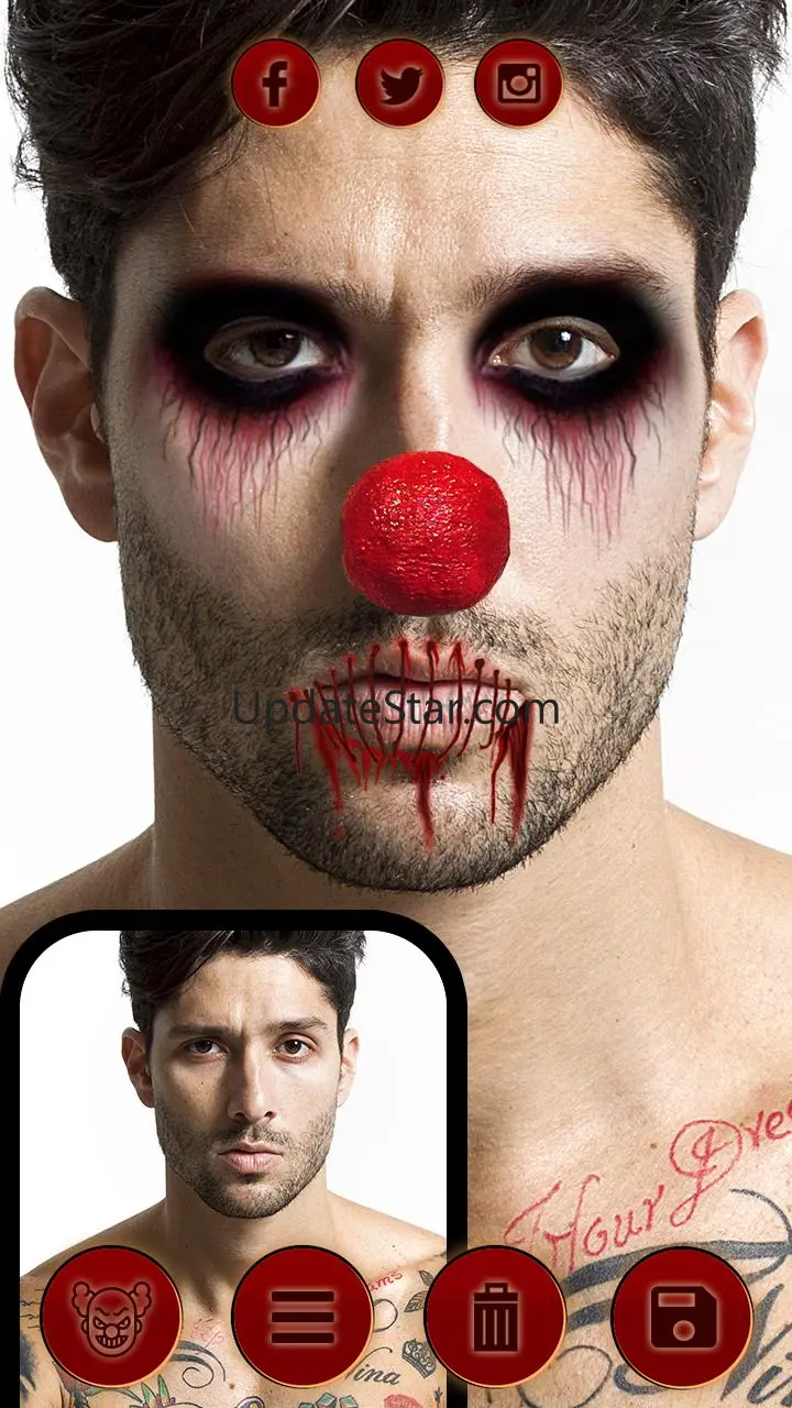 Scary Clown Face Maker 2.3